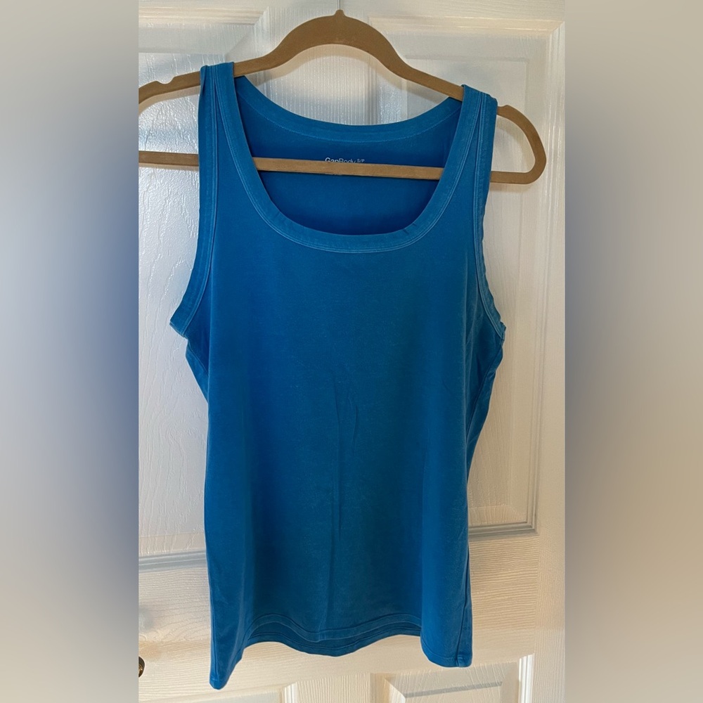 2 Gap Body long Blue and Gray Tank Tops - Picture 4 of 4